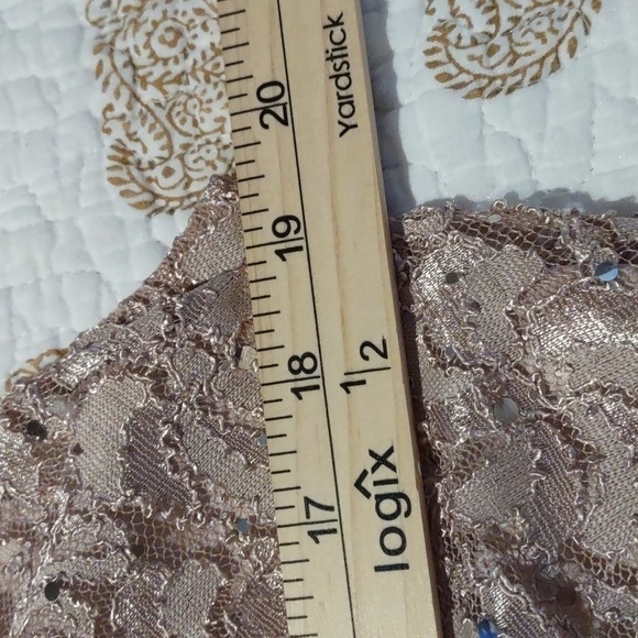 Connected Sequin and Lace Cocktail Dress. Plus Size - Picture 9 of 12